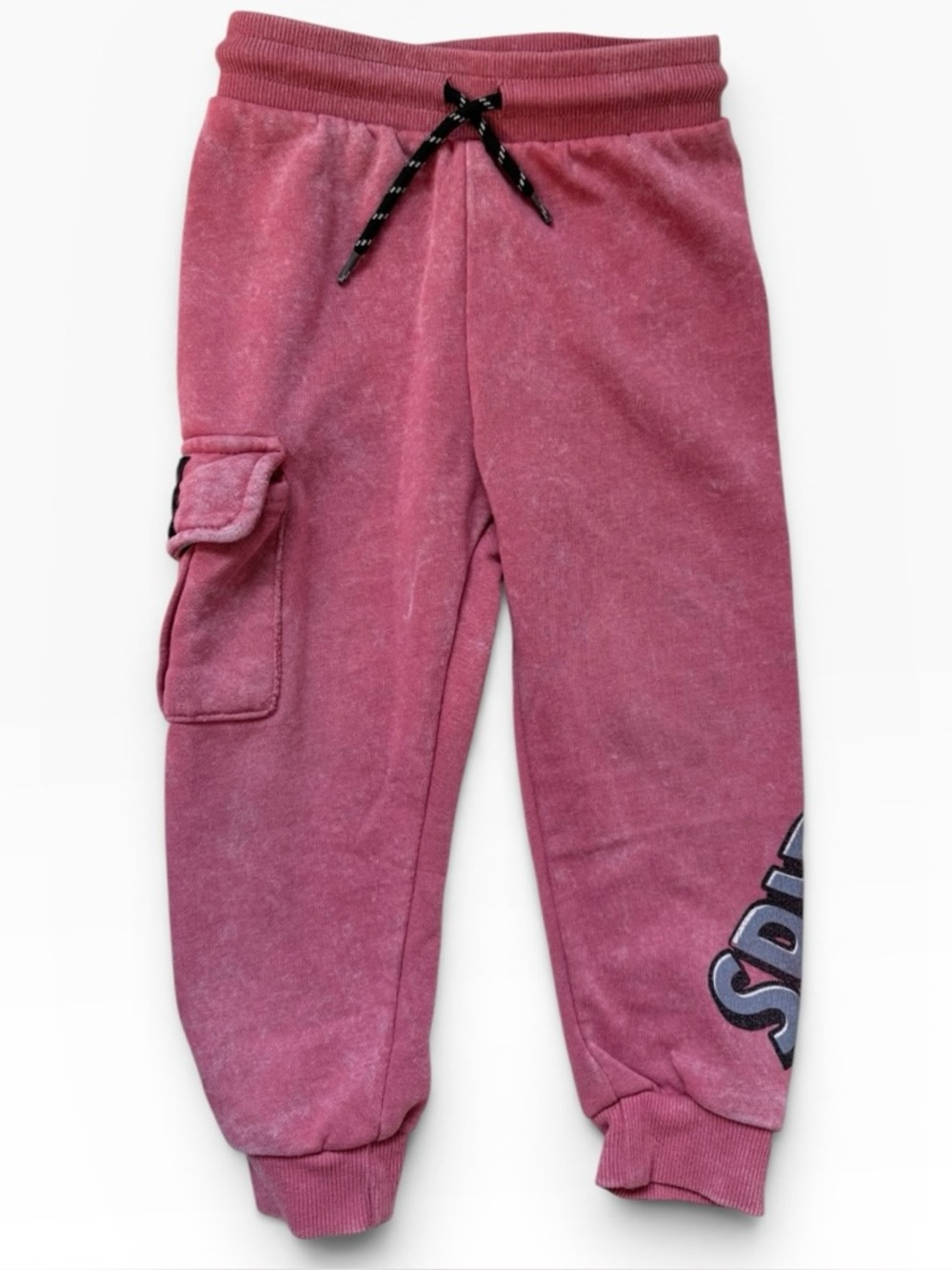 Marvel Kids Spiderman Cargo Joggers Red Distress Size 2T